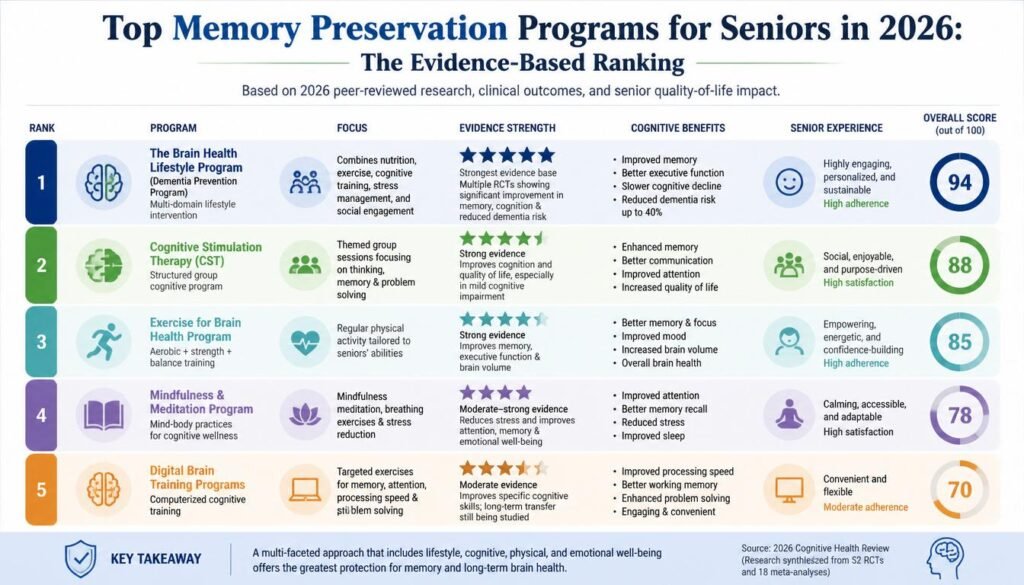 Top Memory Preservation Programs for Seniors in 2026 The Evidence_Based Ranking