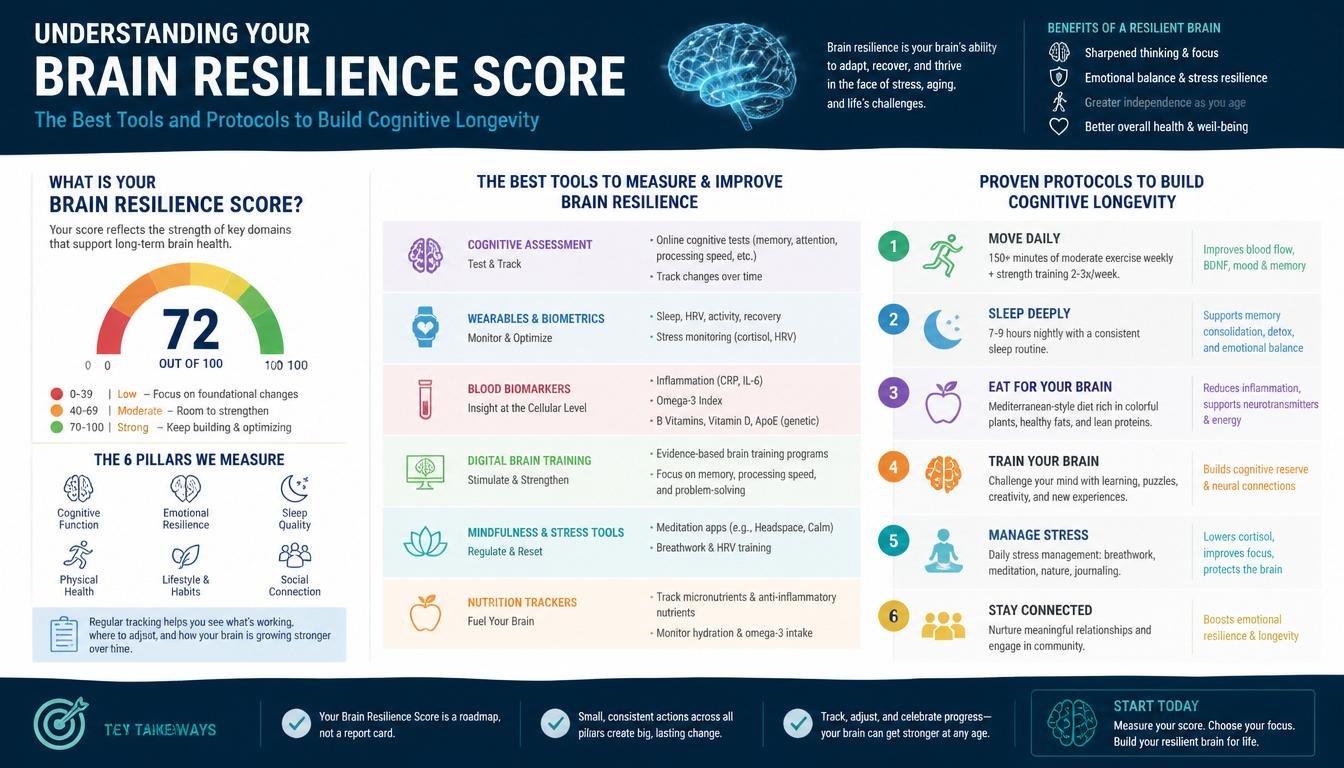 Understanding Your Brain Resilience Score: The Best Tools and Protocols to Build Cognitive Longevity