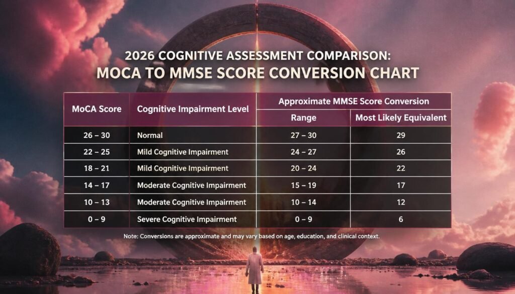 2026 Cognitive Assessment Comparison: MoCA to MMSE Score Conversion Chart