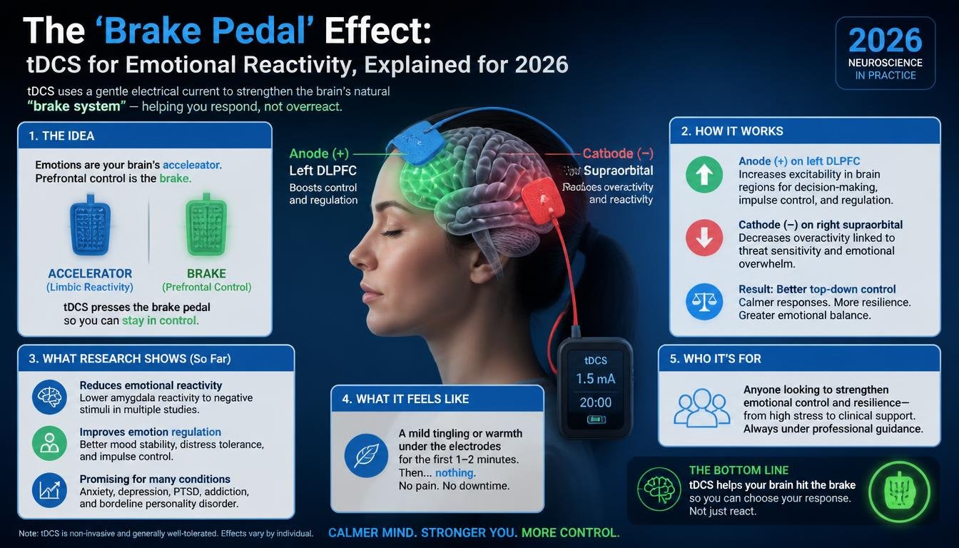 The 'Brake Pedal' Effect: tDCS for Emotional Reactivity, Explained for 2026
