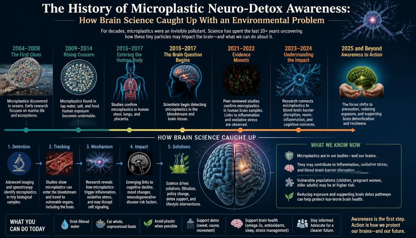 The History of Microplastic Neuro-Detox Awareness: How Brain Science Caught Up With an Environmental Problem
