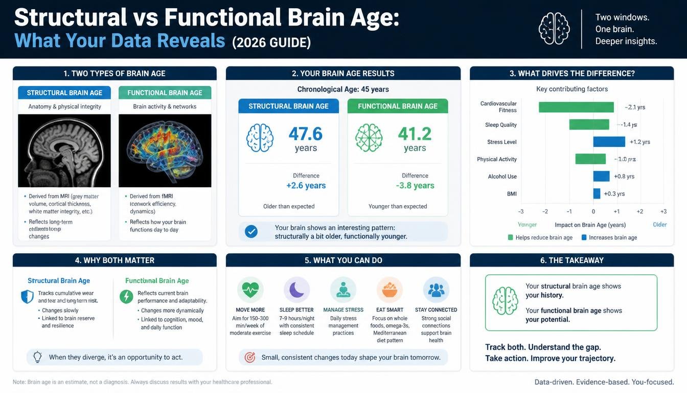 Structural vs functional brain age: what your data reveals (2026 guide)